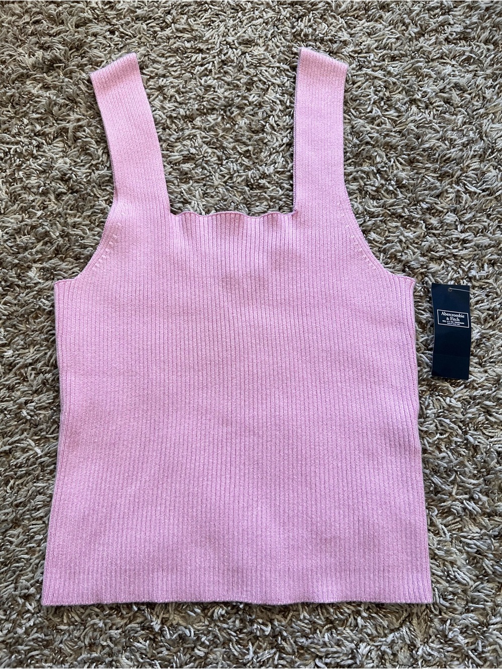 Abercrombie & Fitch Pink Ribbed Tank Top